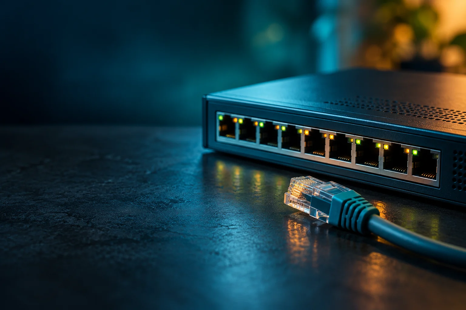 Illustrative networking & connectivity product scene