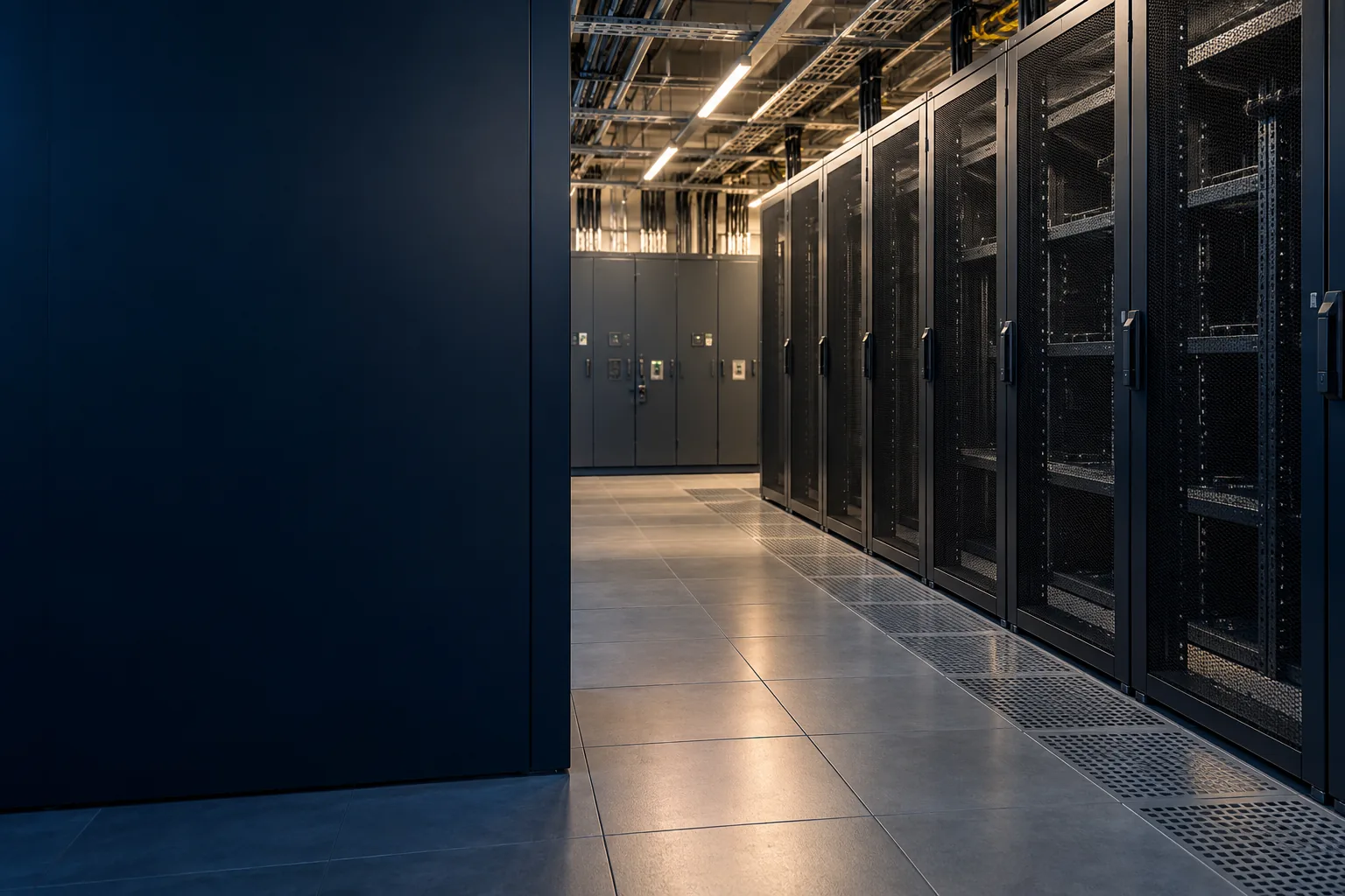 Illustrative data center infrastructure supplies scene