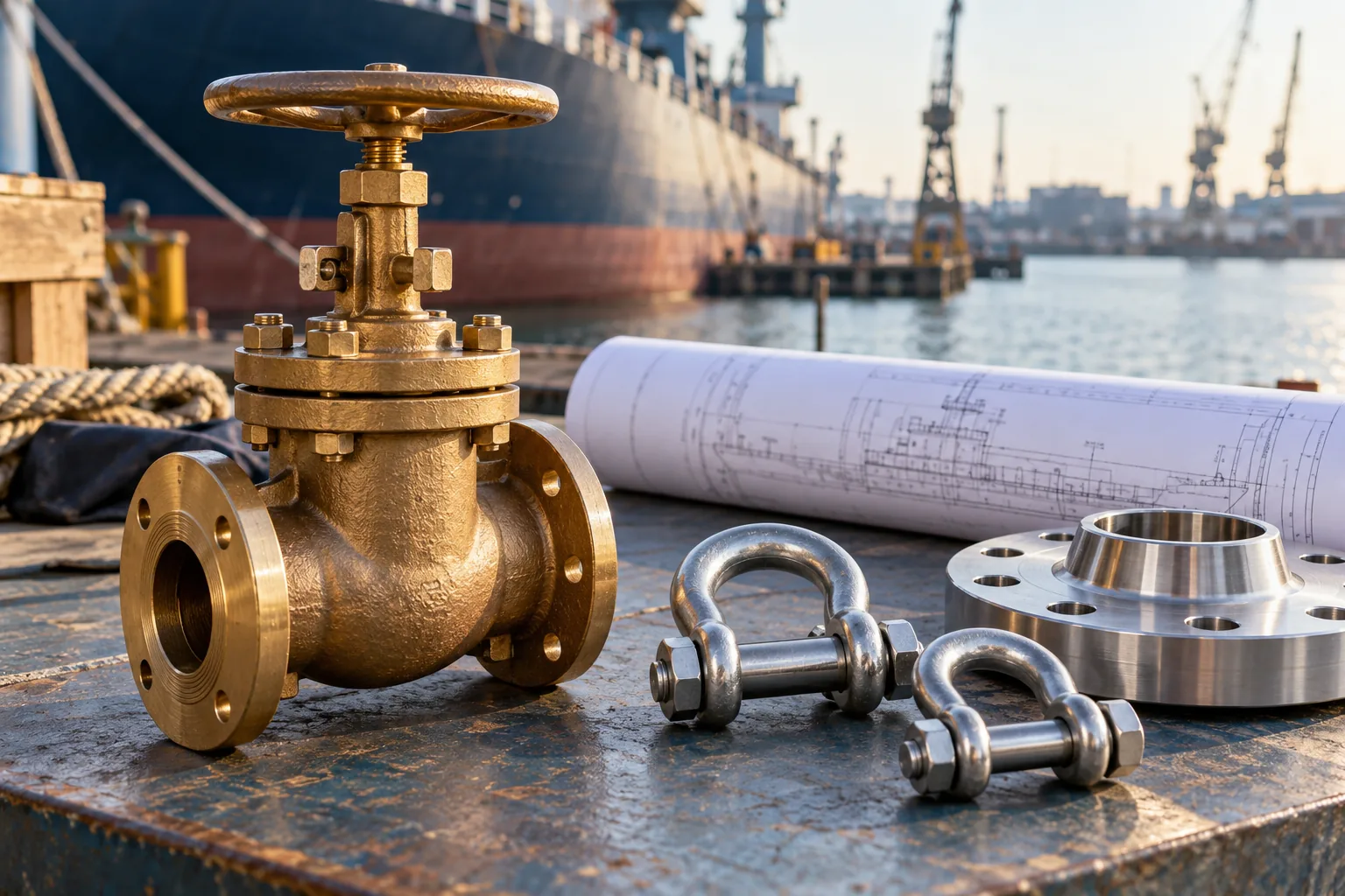 Illustrative Marine & Shipbuilding Supplies scene