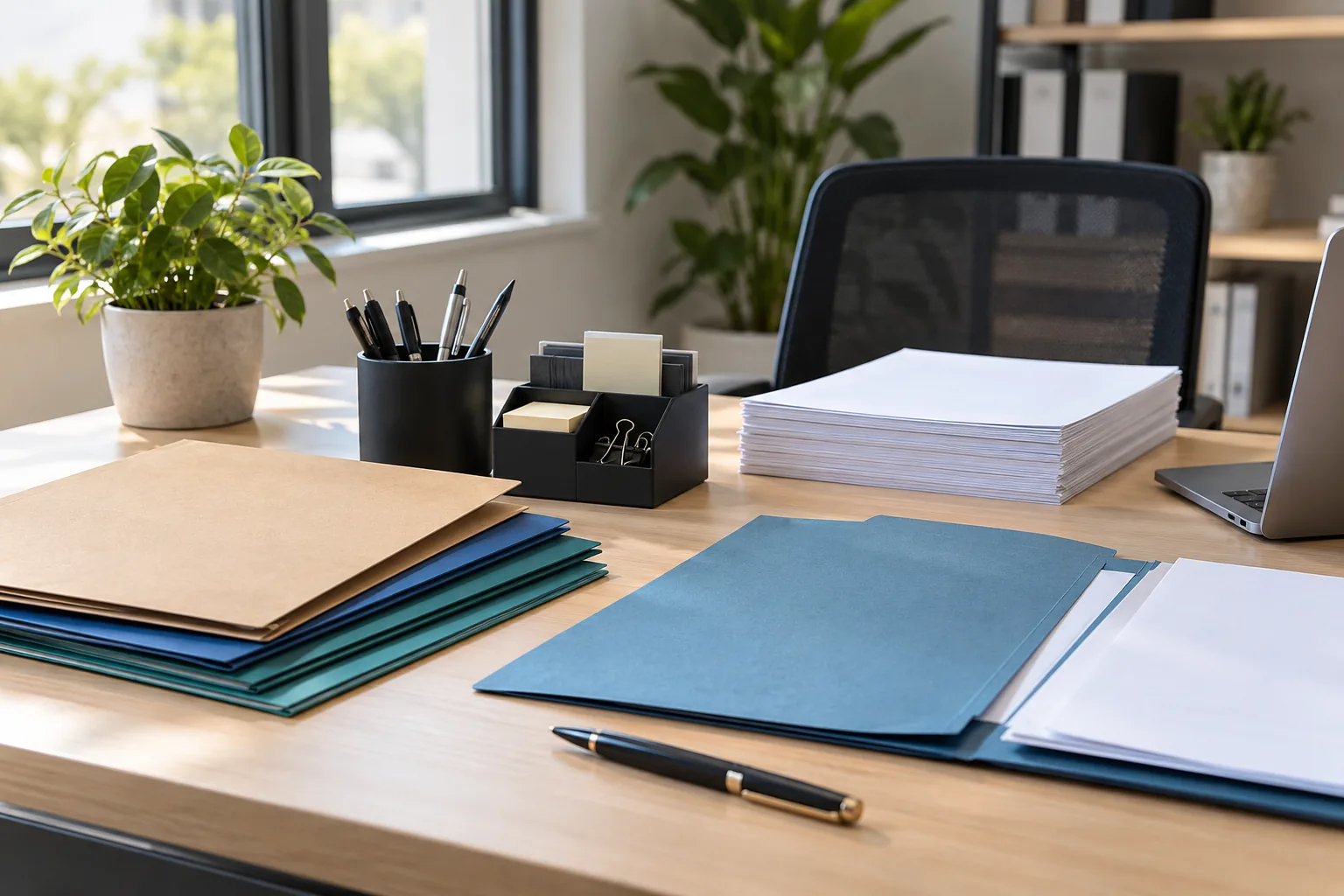 Illustrative Office Supplies scene