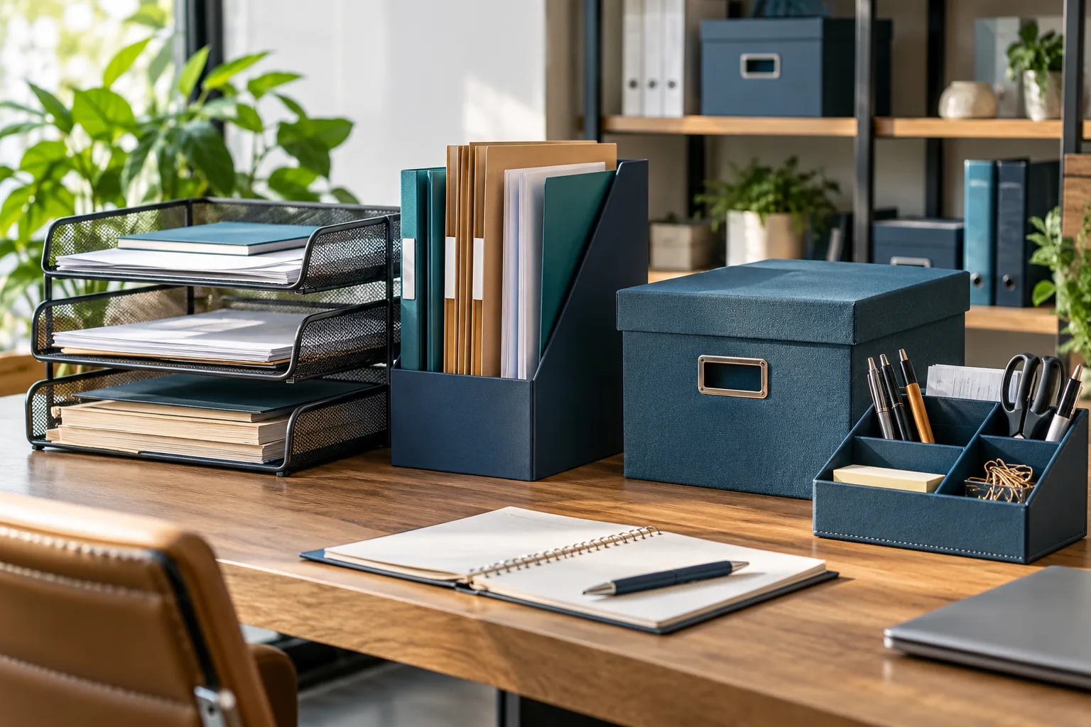 Illustrative Office Organization & Workplace Basics scene