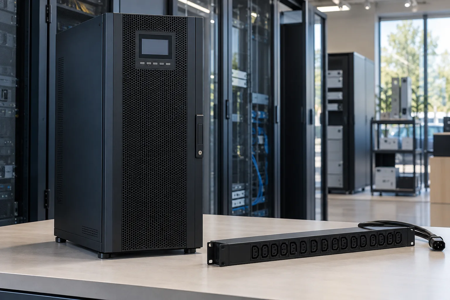 Illustrative UPS & Power Distribution scene