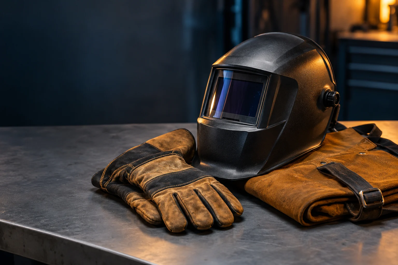 Illustrative welding protection & workshop essentials product scene