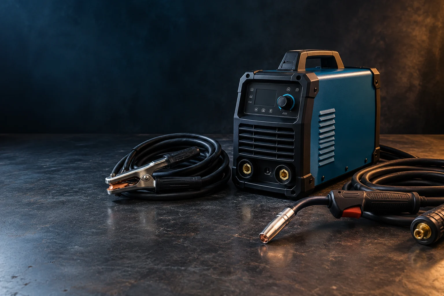Illustrative welding supplies product scene